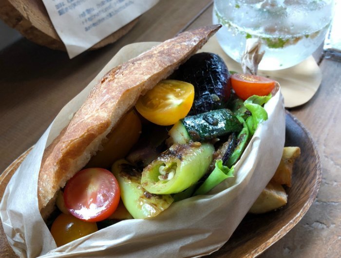 delicious vegetable sandwich in Niseko