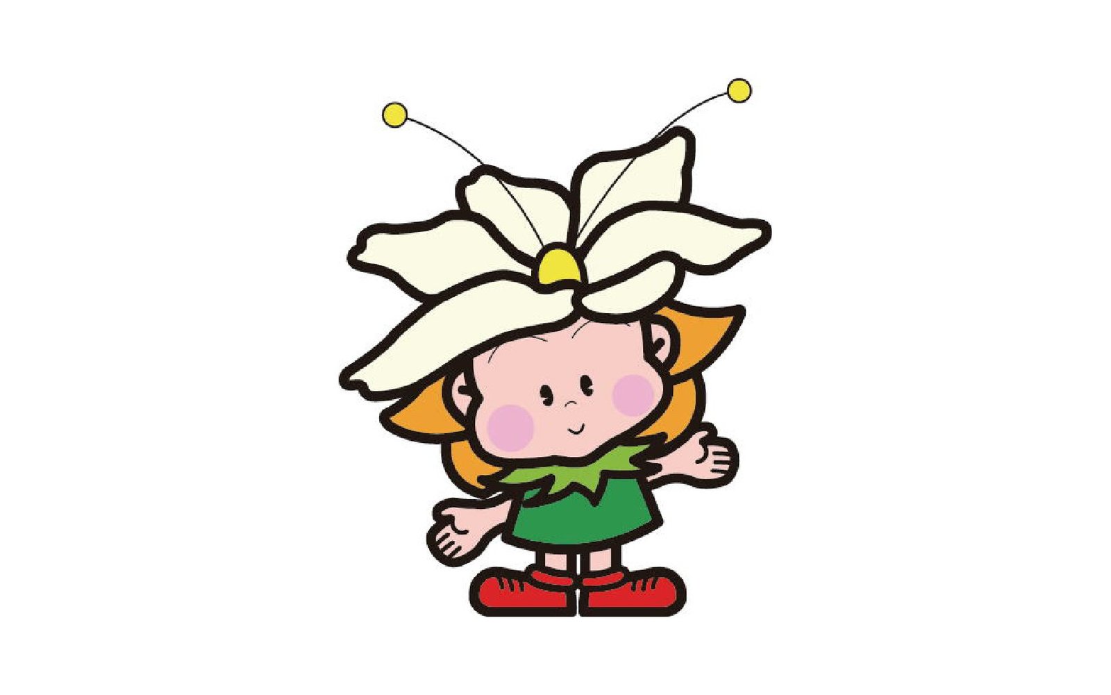 rabu chan is the flower mascot for rankoshi town in hokkaido japan