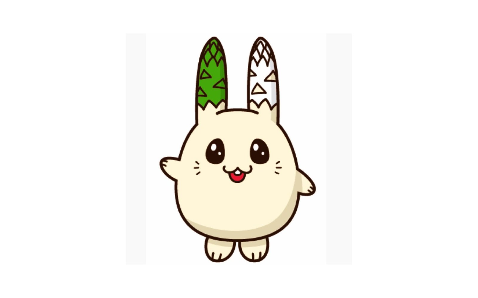 usapara kun is the asparagus bunny rabbit mascot of kimobetsu in hokkaido japan
