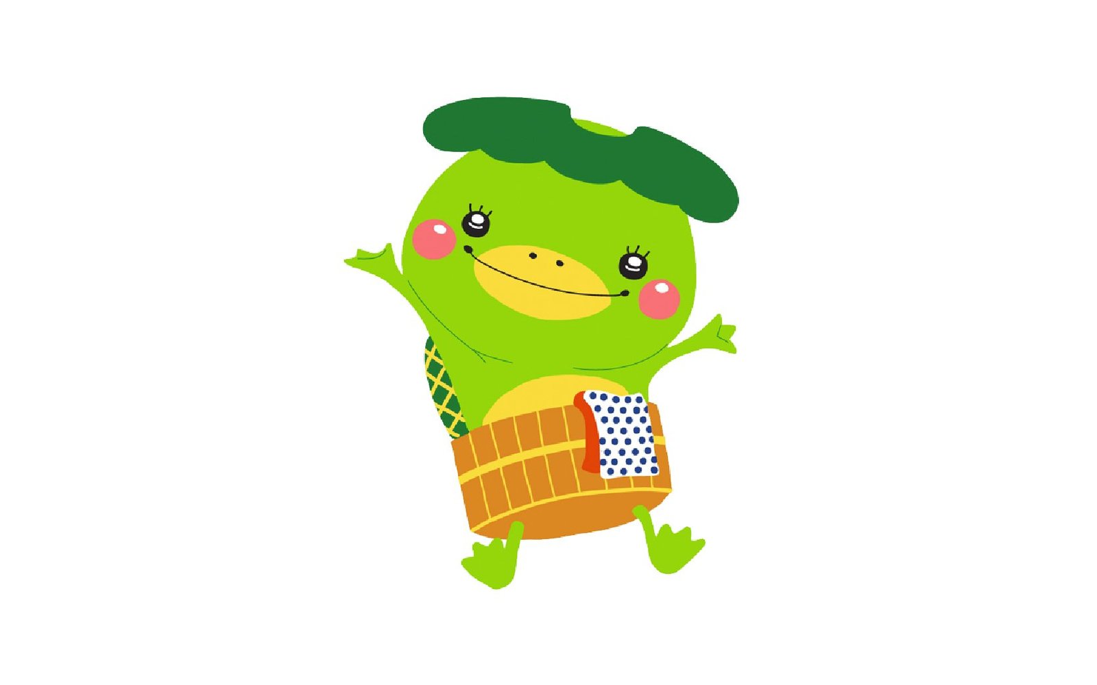 kappon is the onsen frog mascot of jozankei onsen in hokkaido japan