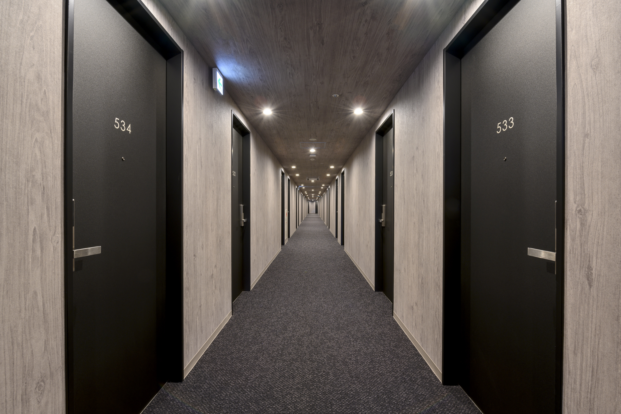 Rooms in a hallway of Midtown Niseko.