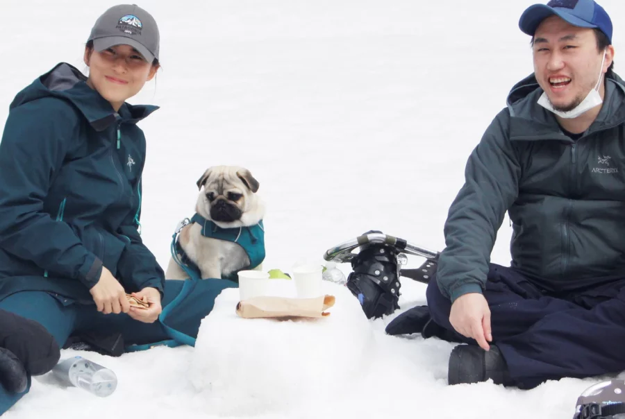Snowshoe With Dog